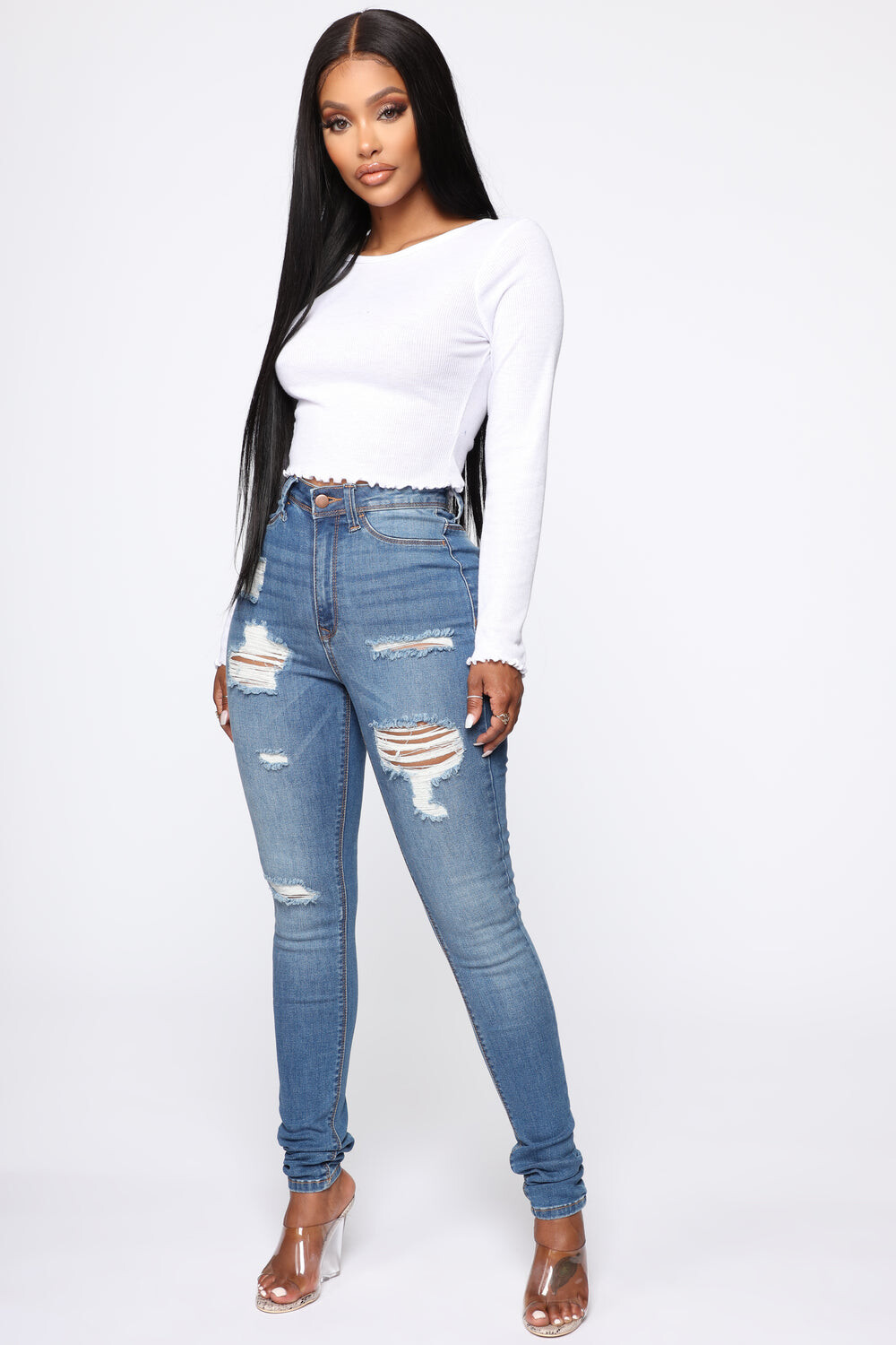 

Джинсы скинни Fashion Nova AP4299, синий