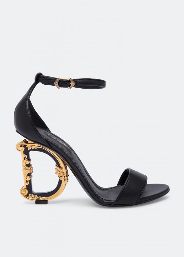 Сандалии DOLCE&GABBANA Baroque DG high-heel sandals, черный
