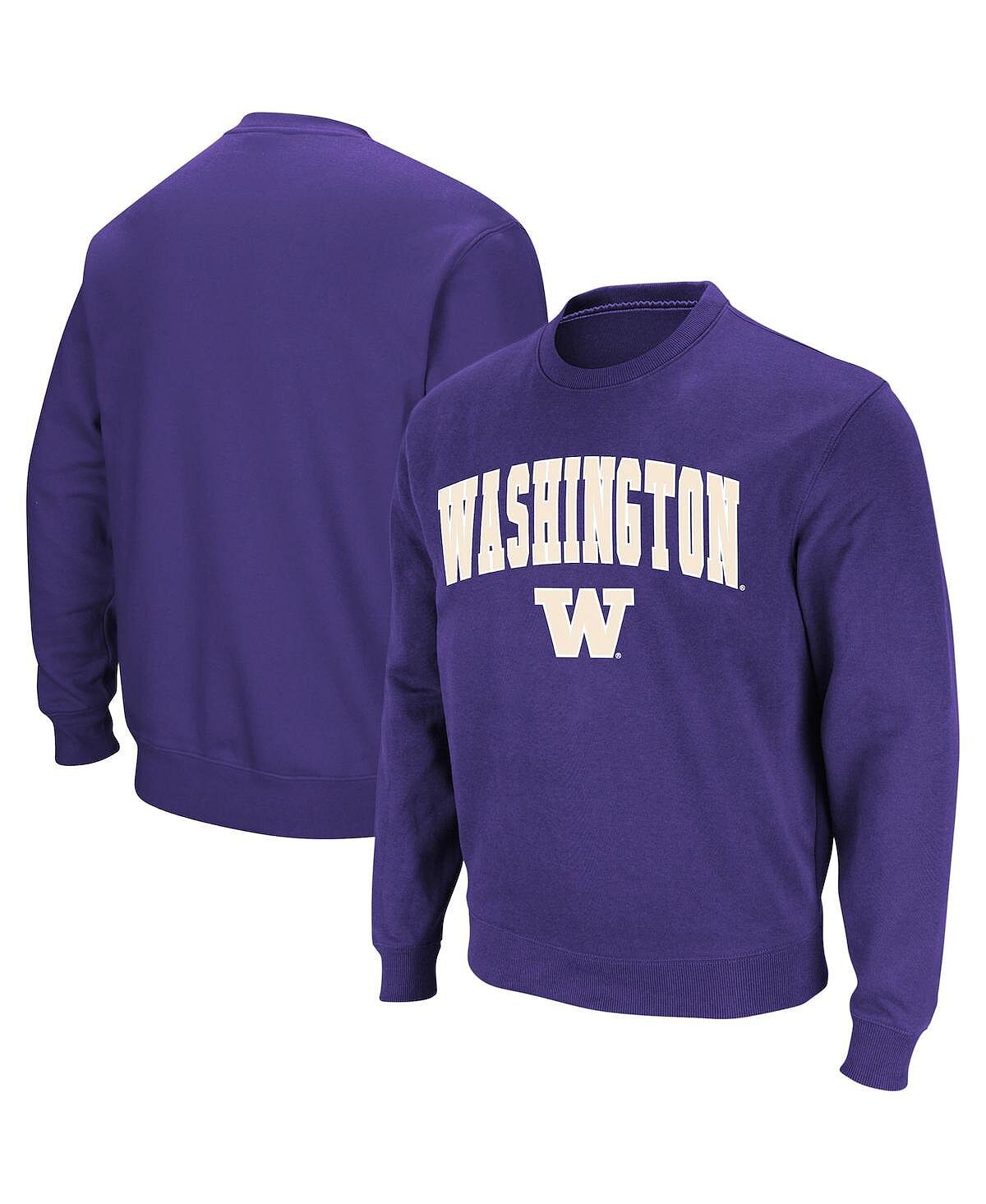 

Мужская фиолетовая толстовка washington huskies arch & logo с круглым вырезом Colosseum, фиолетовый