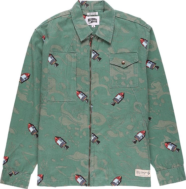 Рубашка Billionaire Boys Club Space Woven Shirt 'Green', зеленый - фото