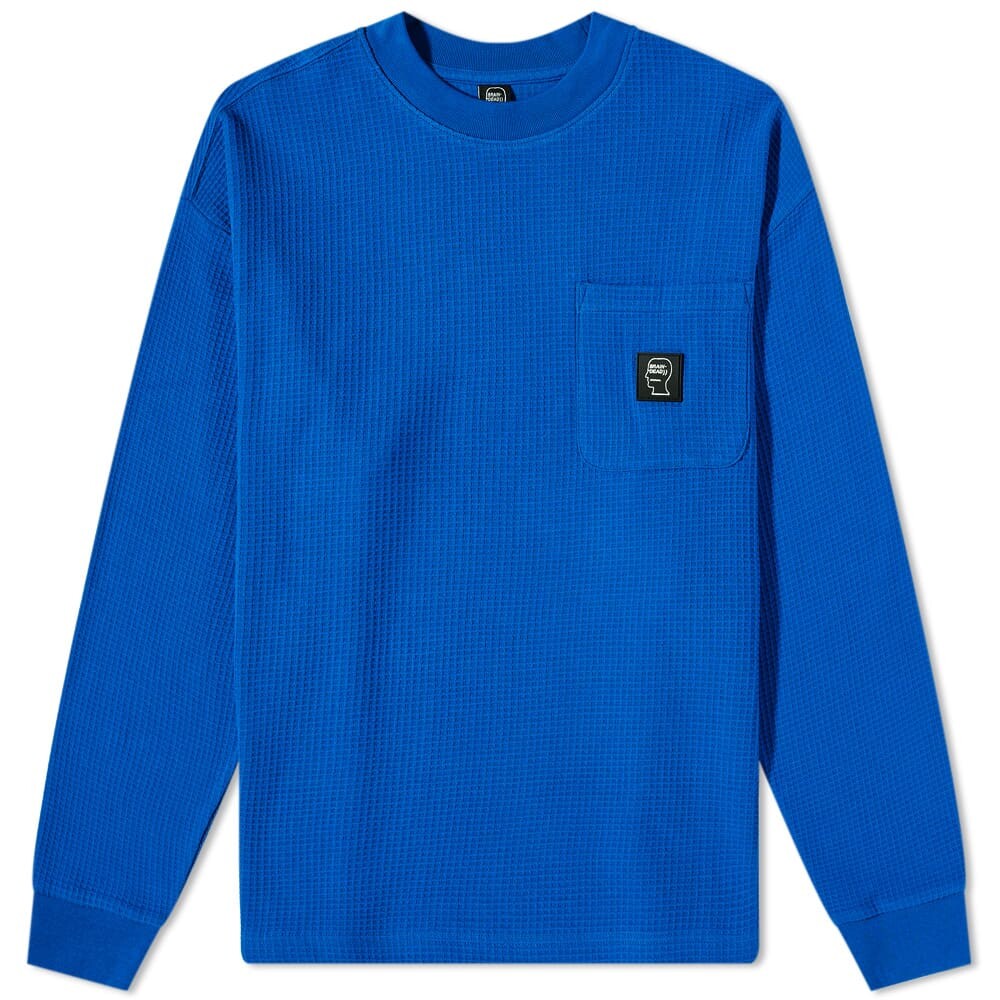 

Футболка Brain Dead Long Sleeve Core Mock Neck Waffle Tee, Синий