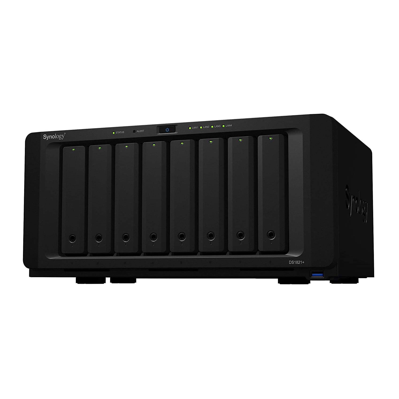 Сетевое хранилище Synology DiskStation DS1821+, 8 отсеков, без дисков, черный - фото