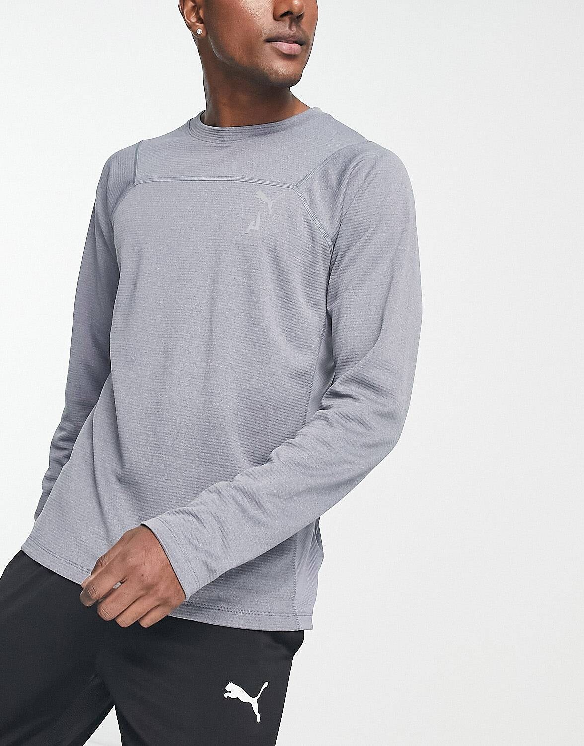 

Серый топ с длинными рукавами Puma Seasons