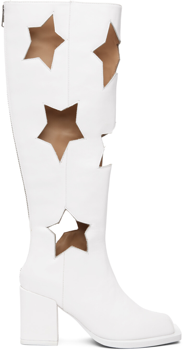 

Ботинки SSENSE Exclusive White Star Cut ANDREJ GRONAU