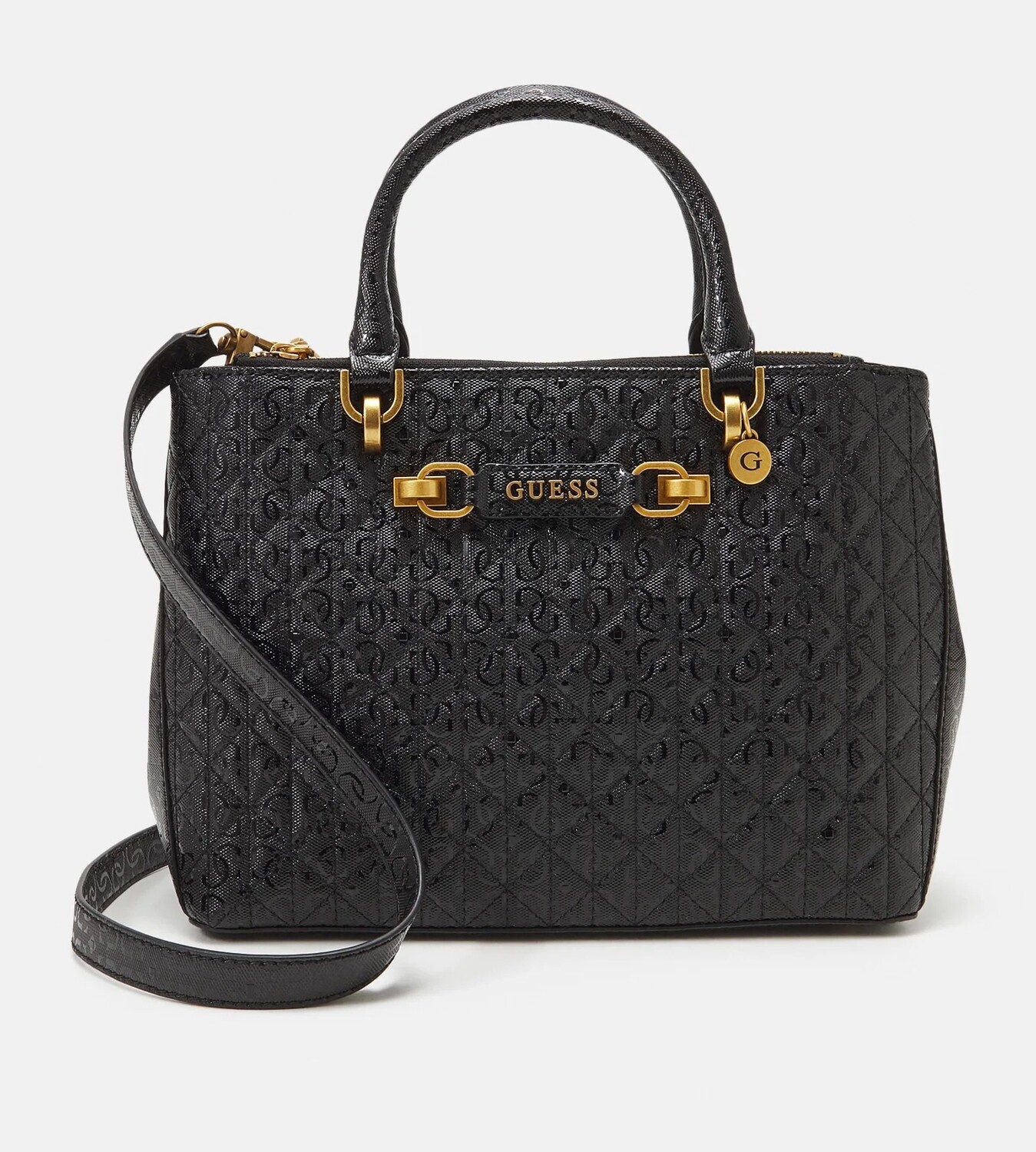 

Сумка-тоут Guess Aveta Status Satchel, черный