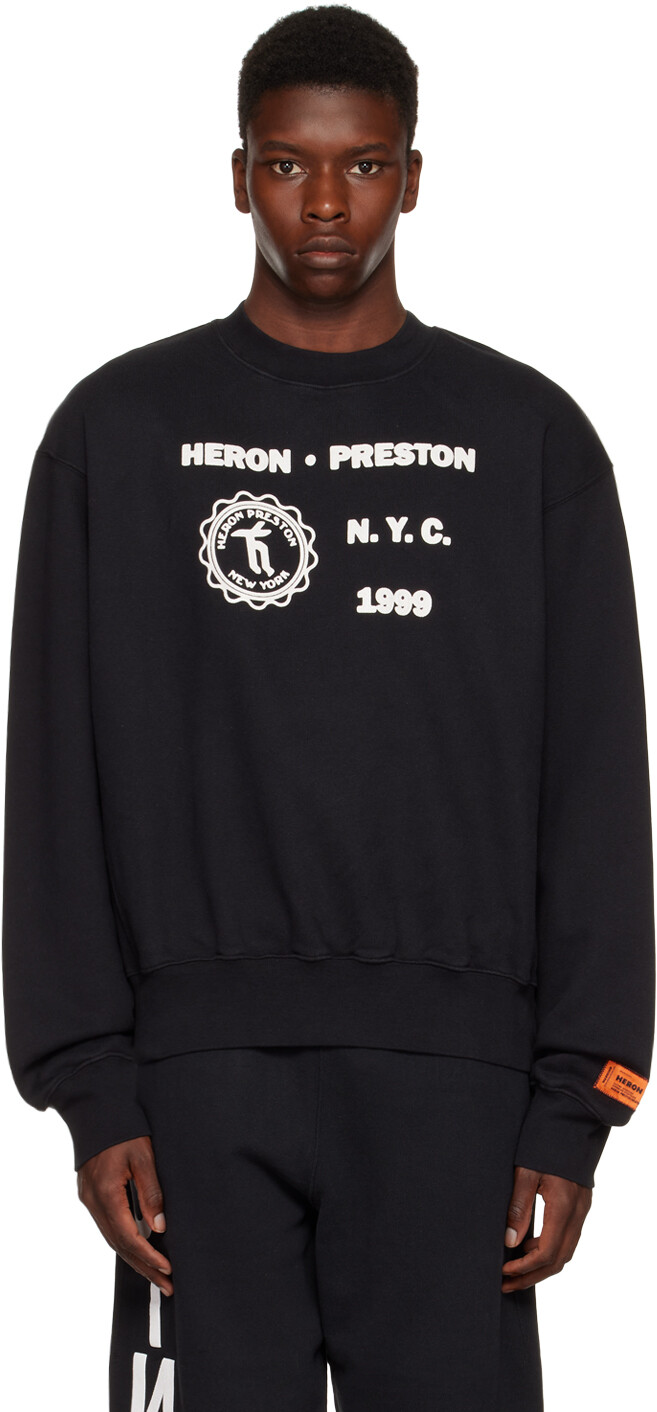 

Черная средневековая толстовка Heron Preston, Черный, Черная средневековая толстовка Heron Preston