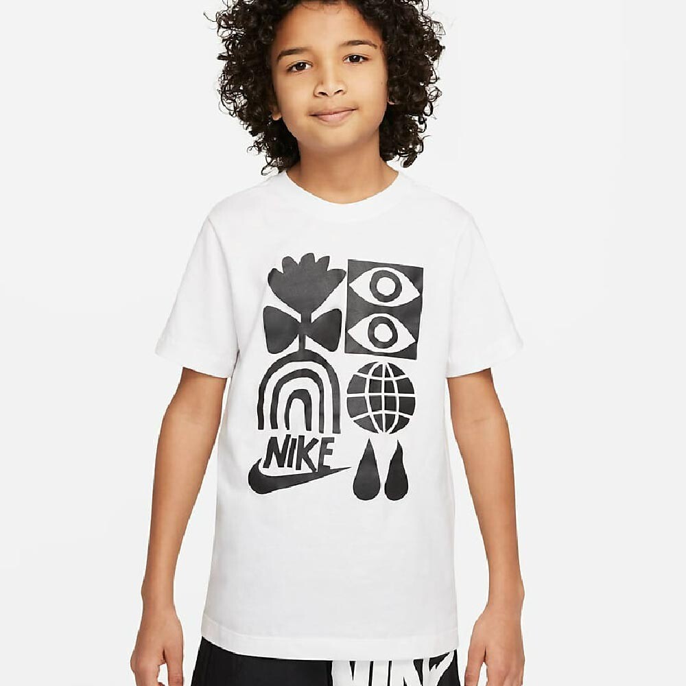 

Футболка Nike Sportswear Older Kids, белый/черный