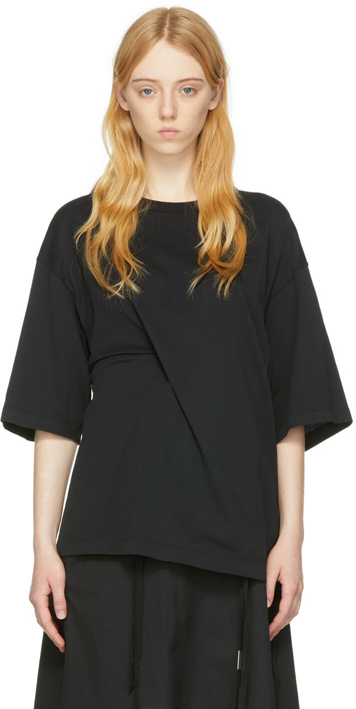 

Черная хлопковая футболка Ann Demeulemeester