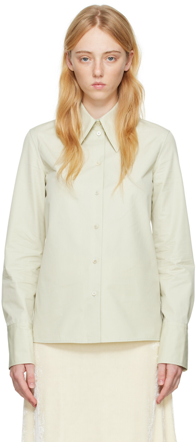 

Рубашка Off-White с заостренным воротником Jil Sander