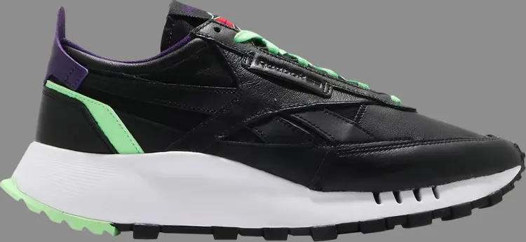 

Кроссовки classic leather legacy 'black neon mint' Reebok, черный