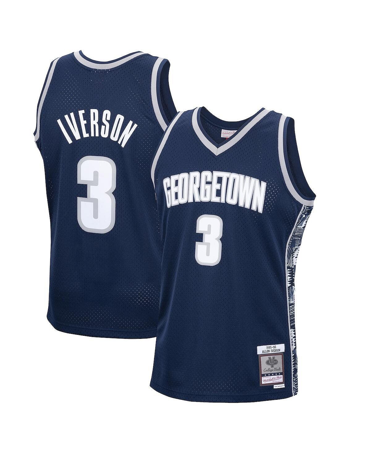 

Футболка Mitchell & Ness Men's Allen Iverson Navy Georgetown Hoyas 1995-96 Swingman, синий