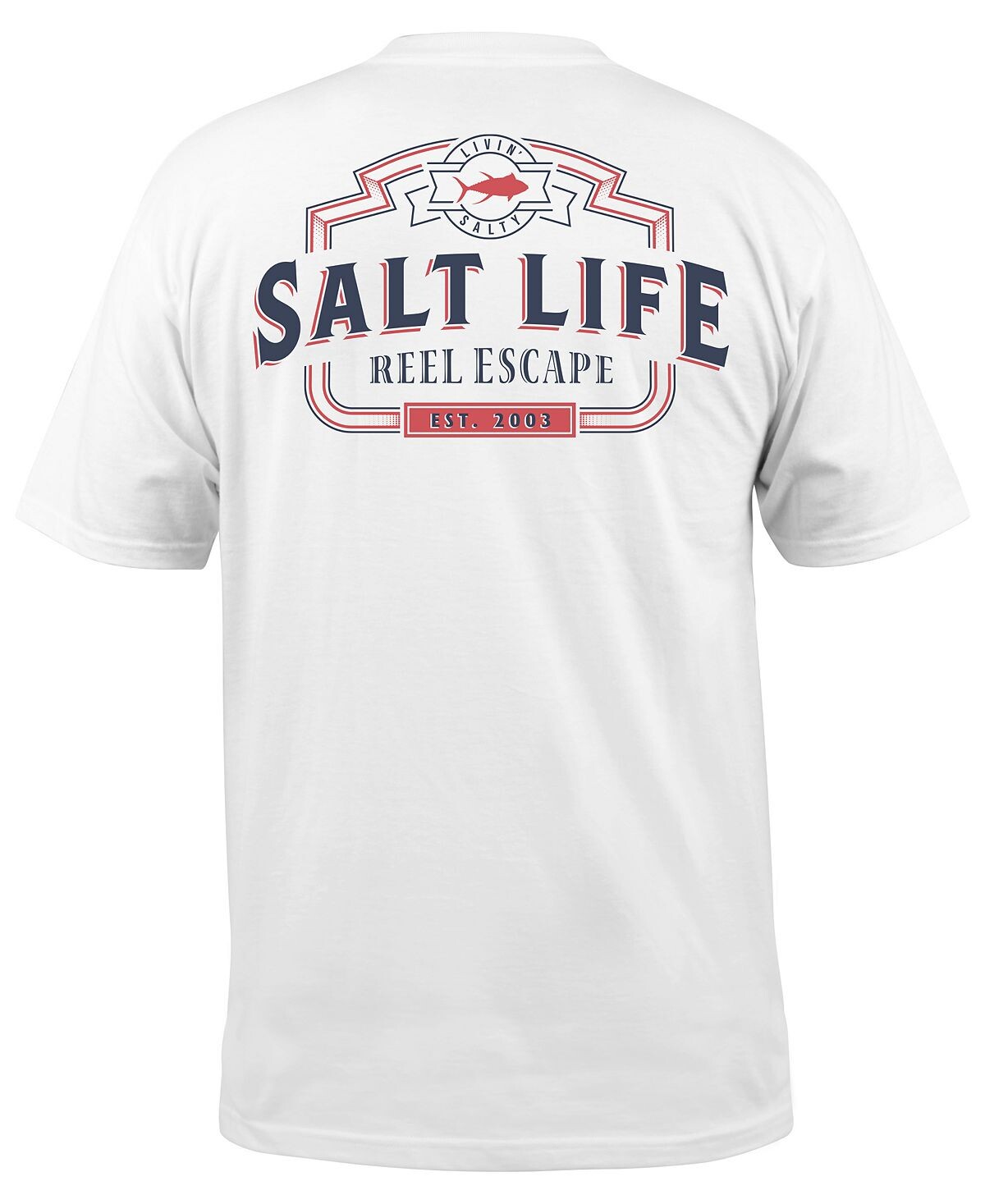 

Мужская футболка reel livin' Salt Life, белый