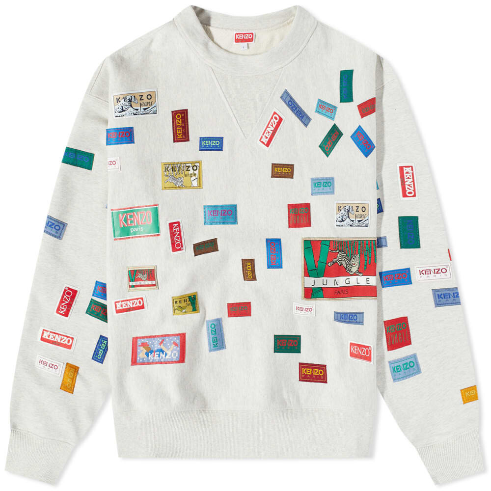 

Толстовка Kenzo PARIS Archive Labels Crew Sweat, Серый