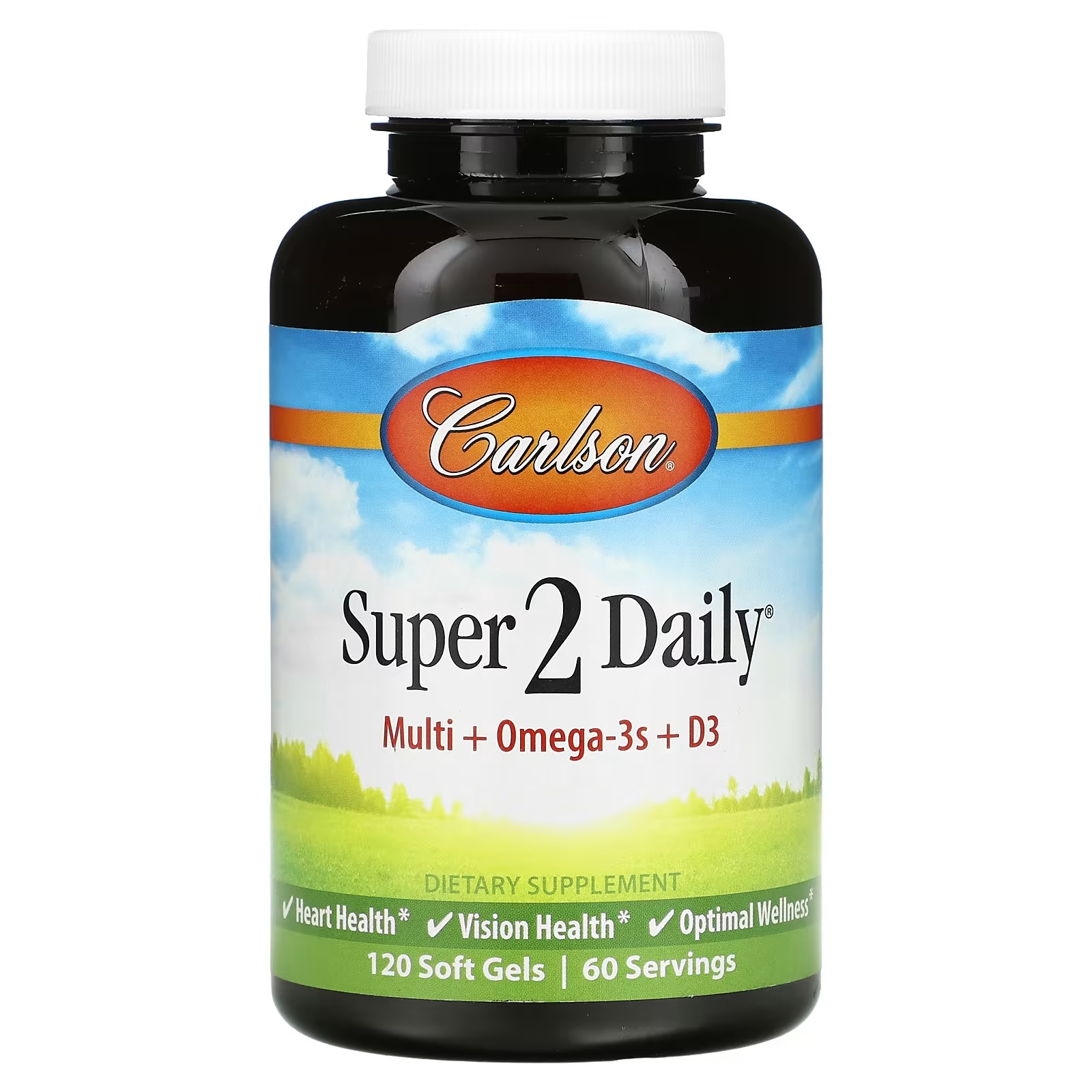 Витамины и Микроэлементы Carlson Super 2 Daily, 120 мягких таблеток carlson super 2 daily витамины и минералы без железа 180 мягких желатиновых капсул