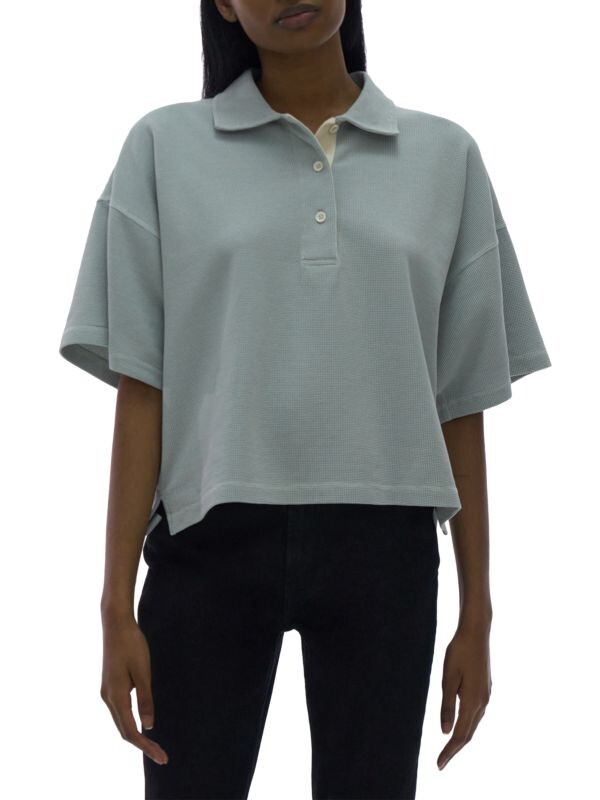 

Укороченная футболка-поло Helmut Lang, серый