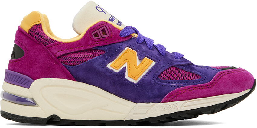 

Фиолетово-желтые кроссовки Made In USA 990V2 New Balance