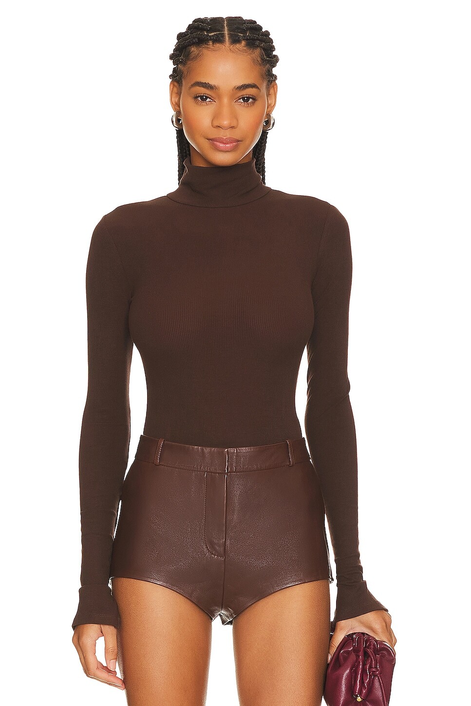 

Боди WeWoreWhat Turtle Neck, цвет Umber