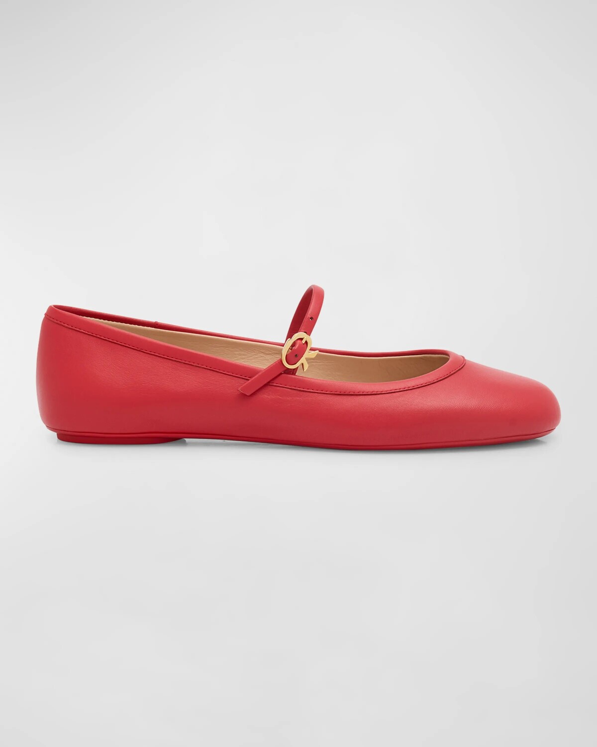 

Кожаные балетки Carla Mary Jane Gianvito Rossi, цвет Tabasco Red