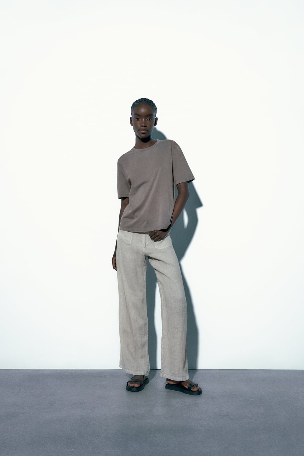 

Футболка с коротким рукавом ZARA, серый