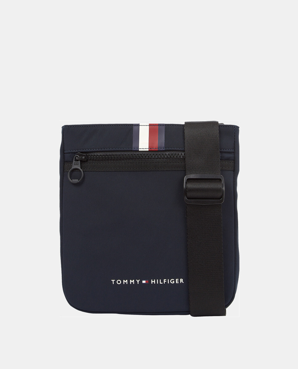 

Темно-синяя квадратная сумка через плечо Tommy Hilfiger с надписью Tommy Hilfiger, темно-синий