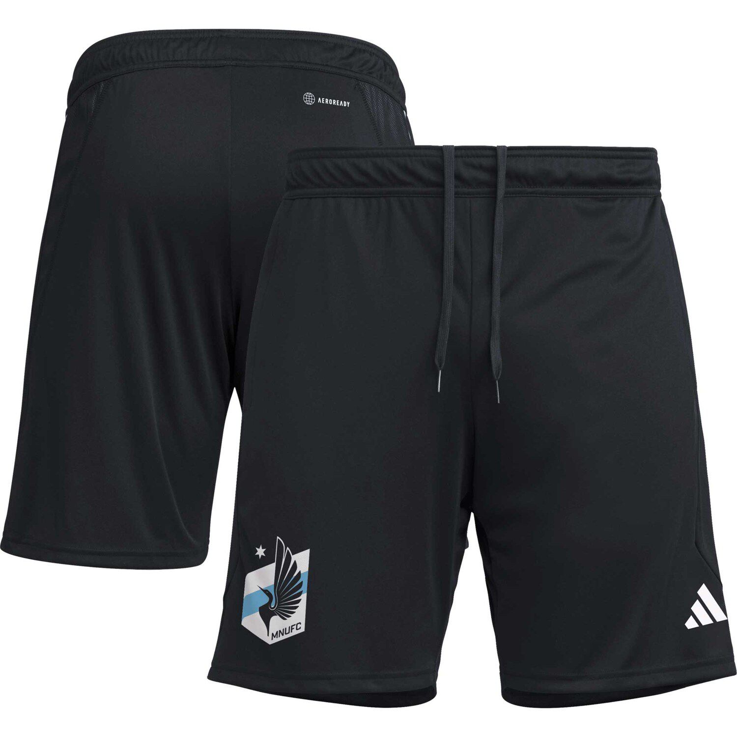 Мужские черные тренировочные шорты AEROREADY для тренировок Миннесота Юнайтед 2023 adidas мужские черные тренировочные шорты austin fc 2023 aeroready adidas