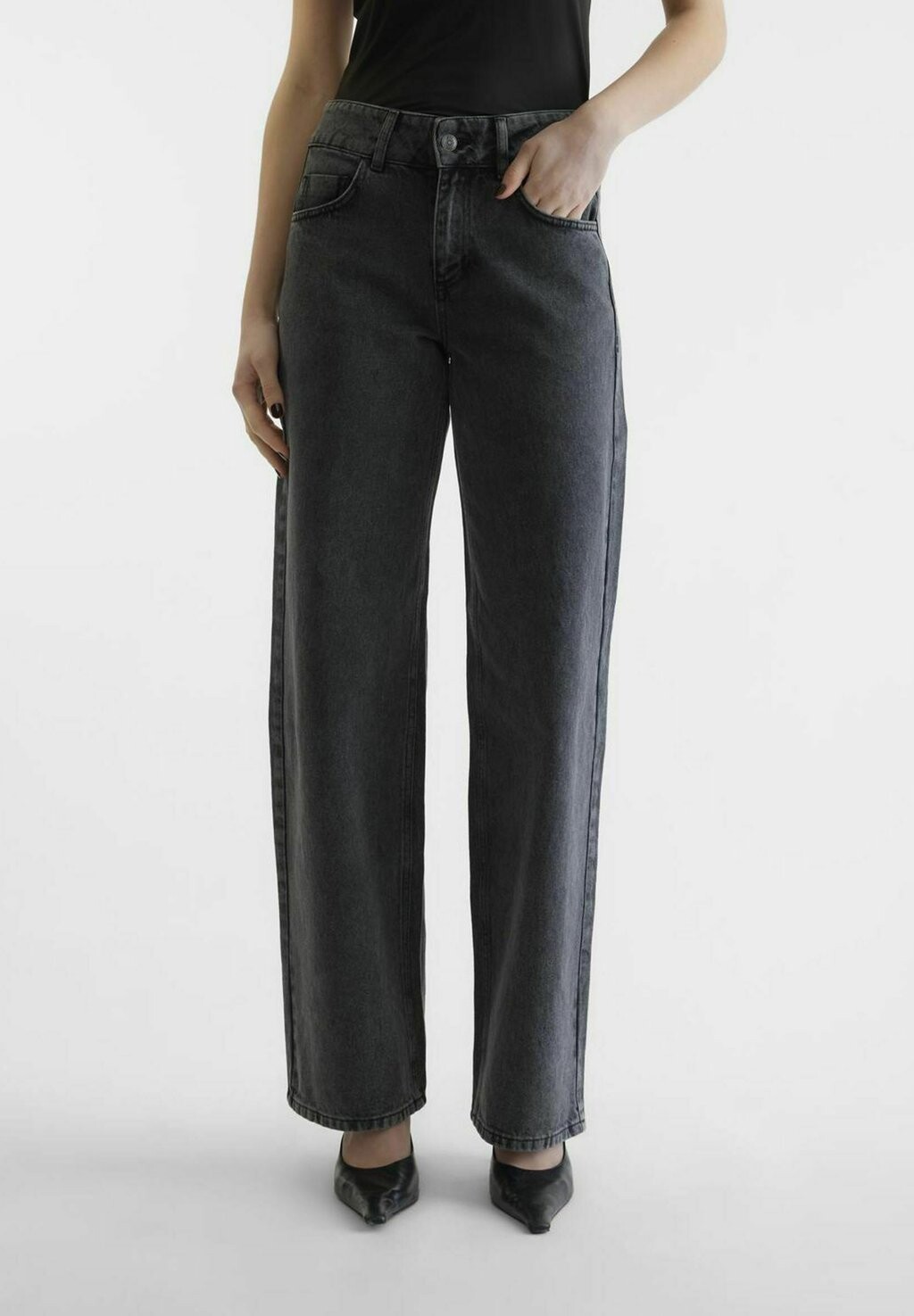 

Джинсы Straight Leg SNRANCY MID RISE SOMETHINGNEW, цвет dark grey denim