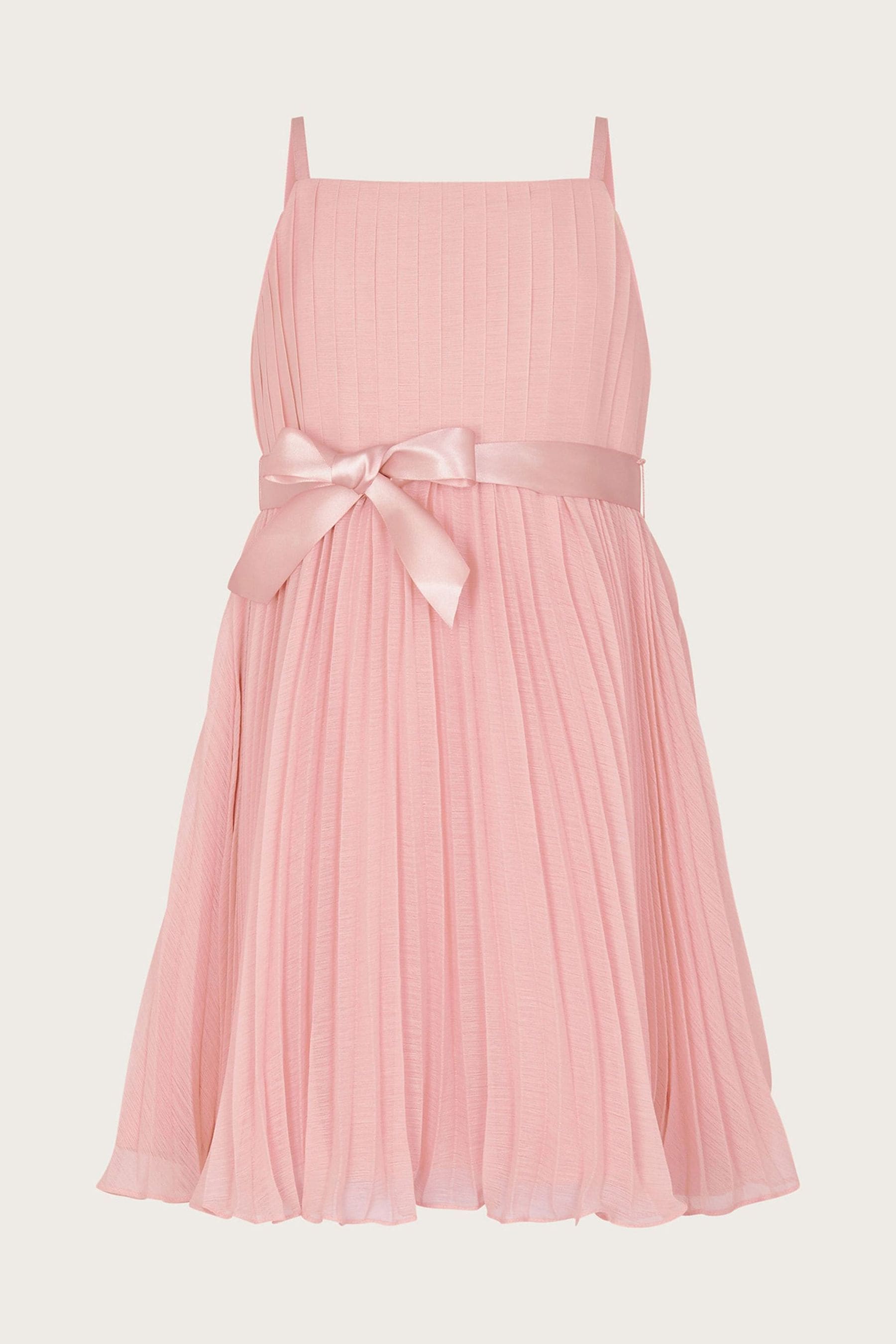 Penelope розовое шифоновое платье со складками Monsoon, розовый