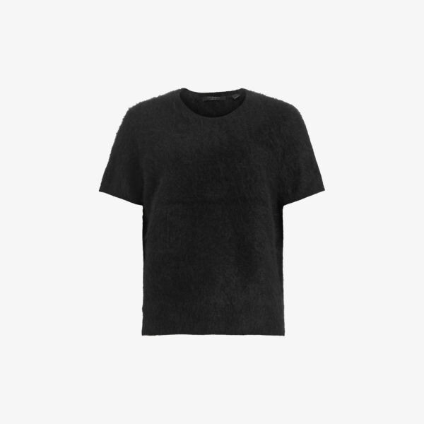

Фактурная кашемировая футболка Rebel Allsaints, черный