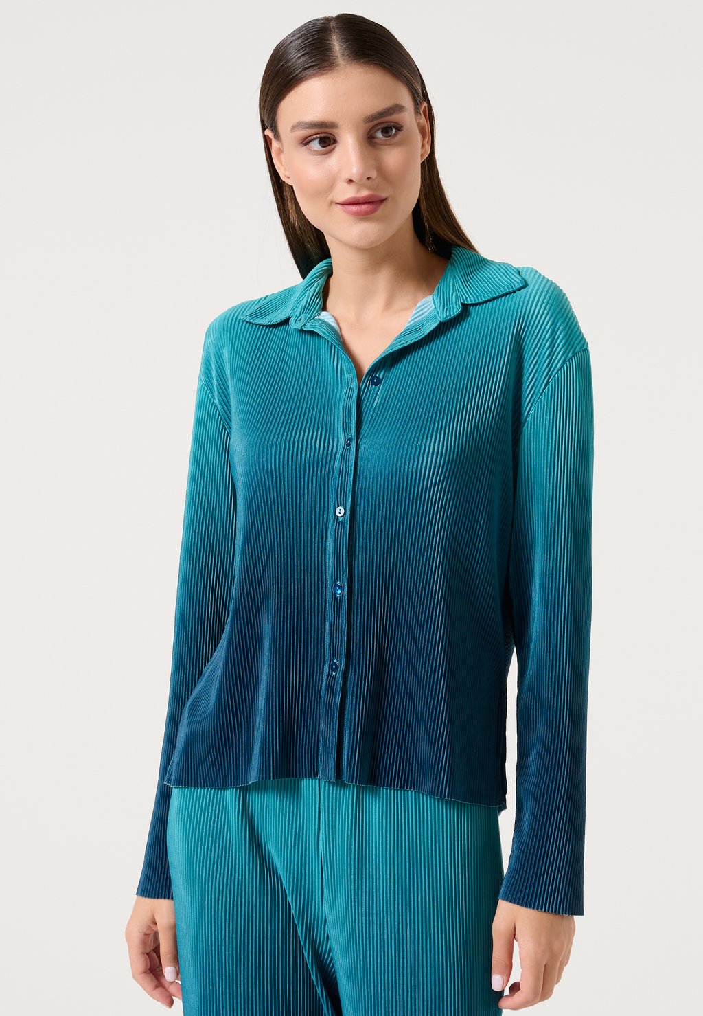 Блузка-рубашка Jimmy Key, цвет turquoise блузка jimmy key цвет white