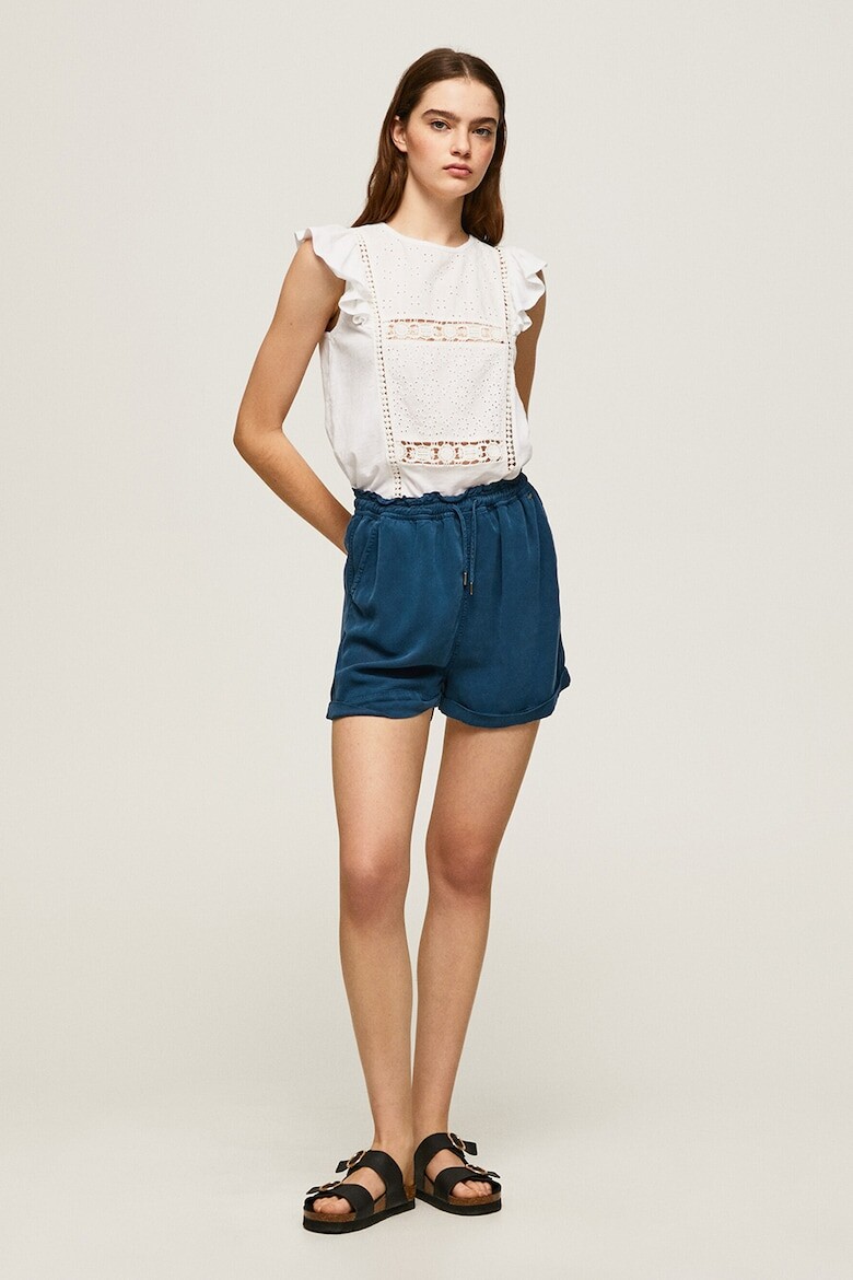 

Блузка с короткими рукавами и ажуром Pepe Jeans London, белый