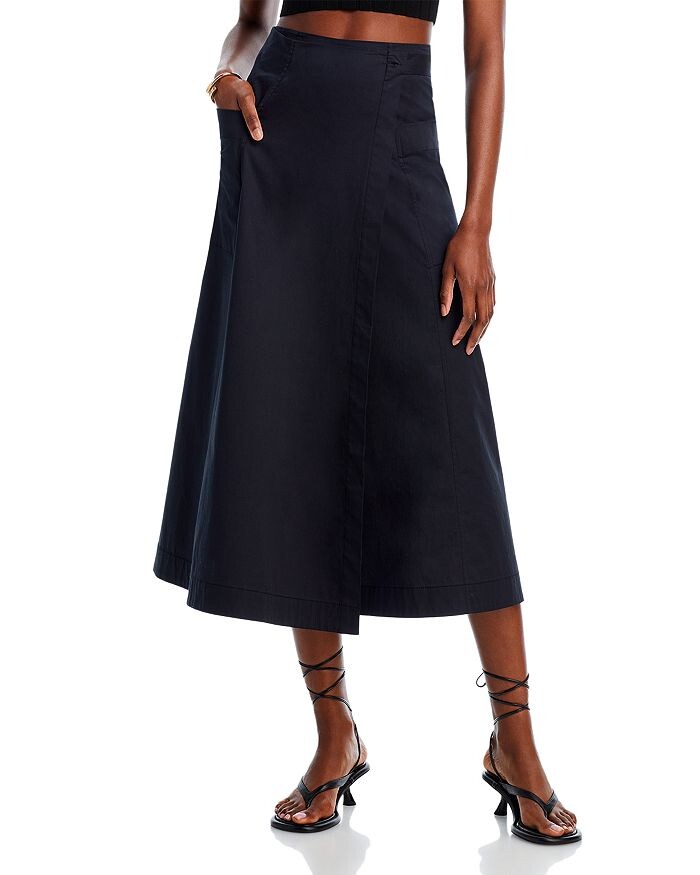

Юбка миди из поплина с запахом Proenza Schouler White Label