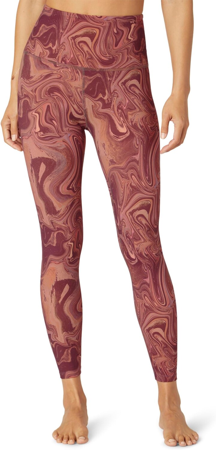 

Брюки Beyond Yoga Marble High Waisted Midi Leggings, цвет Serene Marble