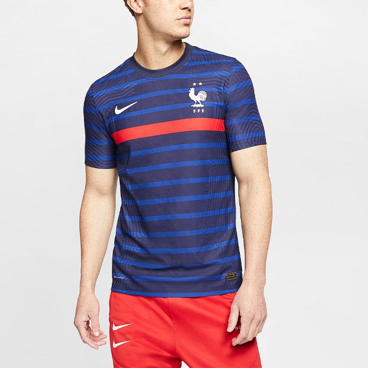 Футболка Nike 2020 Season France Home Player Edition Stripe Soccer/Football Short Sleeve, синий/мультиколор