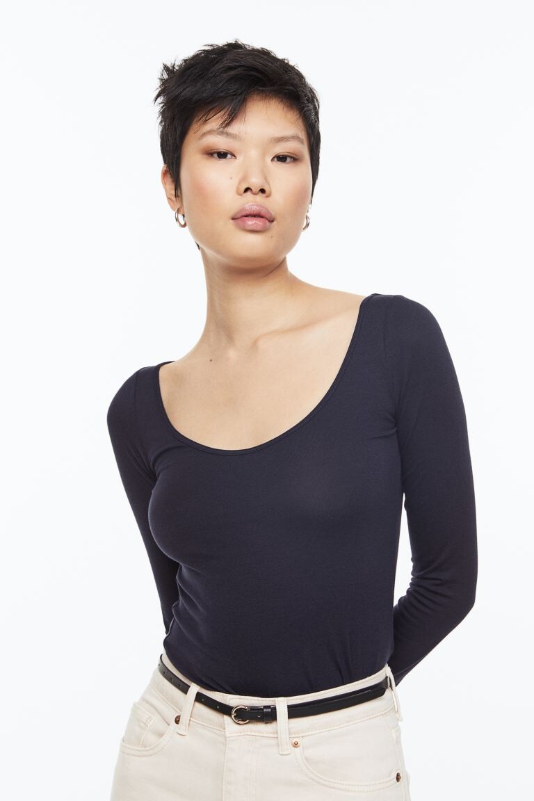 

Топ из джерси H&M, военно-морской