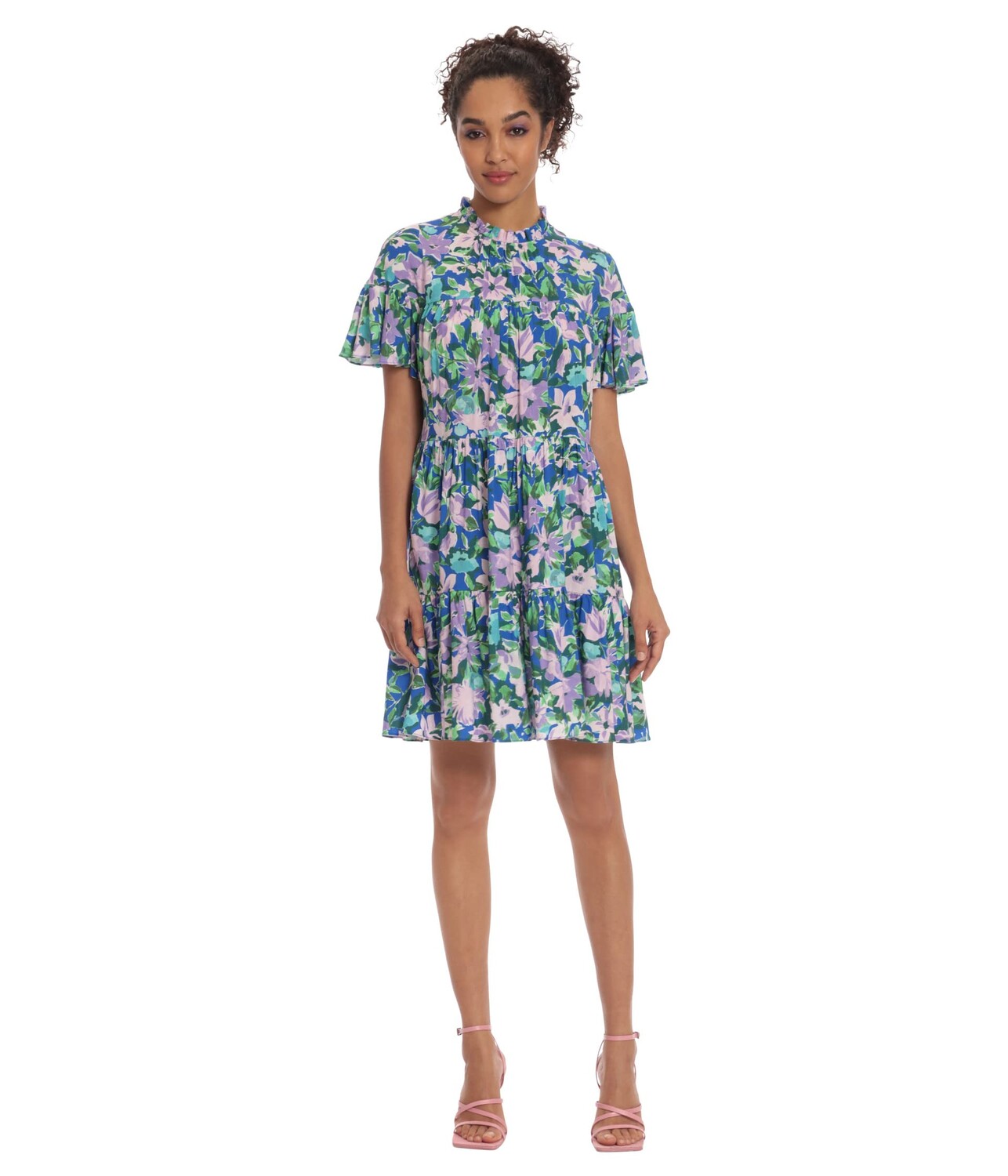 

Платье Donna Morgan, Loose Multi-Tier High Neck Dress