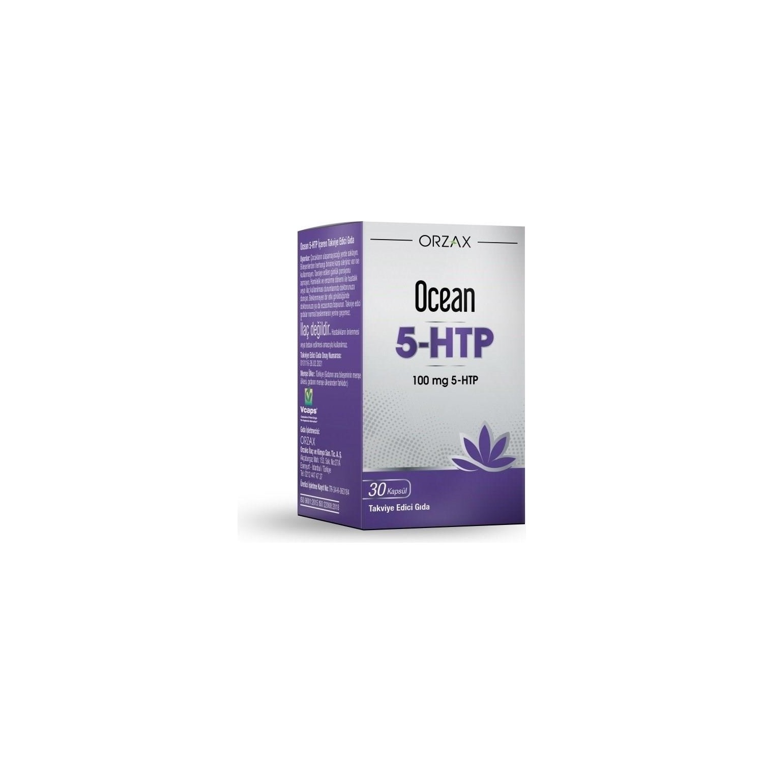 Пищевая добавка Ocean 5 Htp 30 капсул Dcn101, 100 мг пищевая добавка orzax 5 htp 100 мг 30 капсул