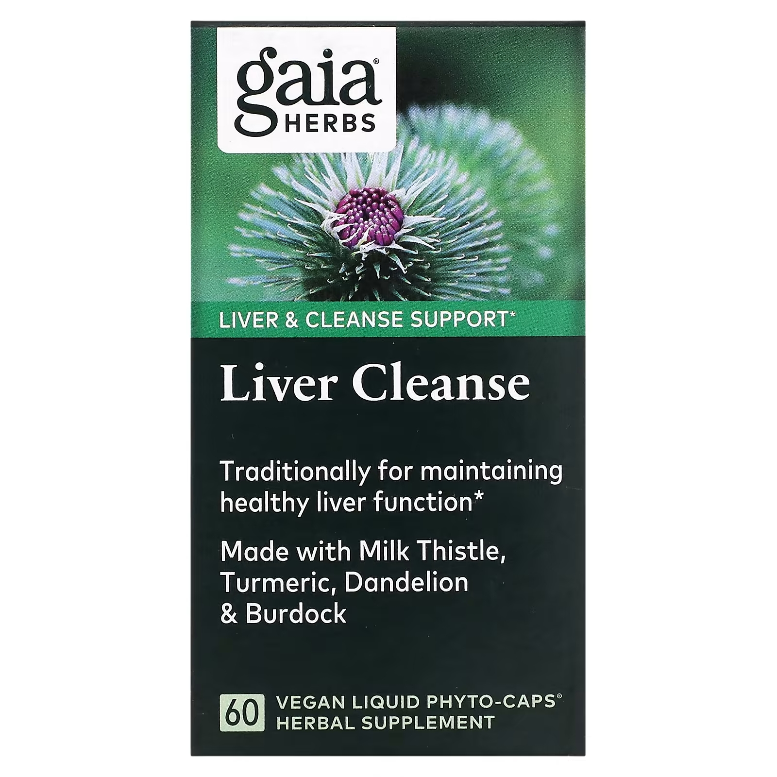 Травяная добавка Gaia Herbs Liver Cleanse, 60 вегетарианских капсул