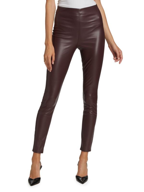 

Брюки-скинни nina без застежек из искусственной кожи rag & bone Cognac