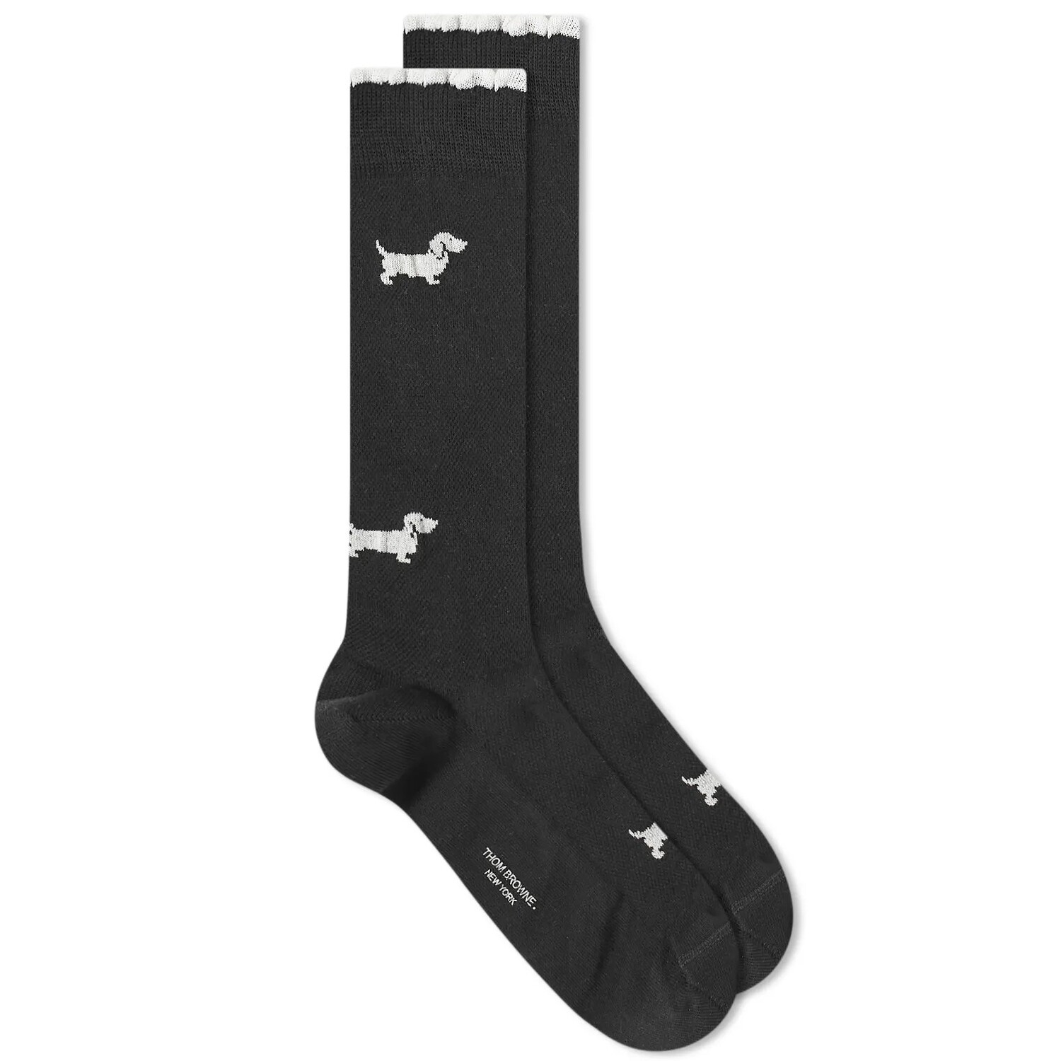 

Носки Thom Browne Mid Calf Hector, темно-синий