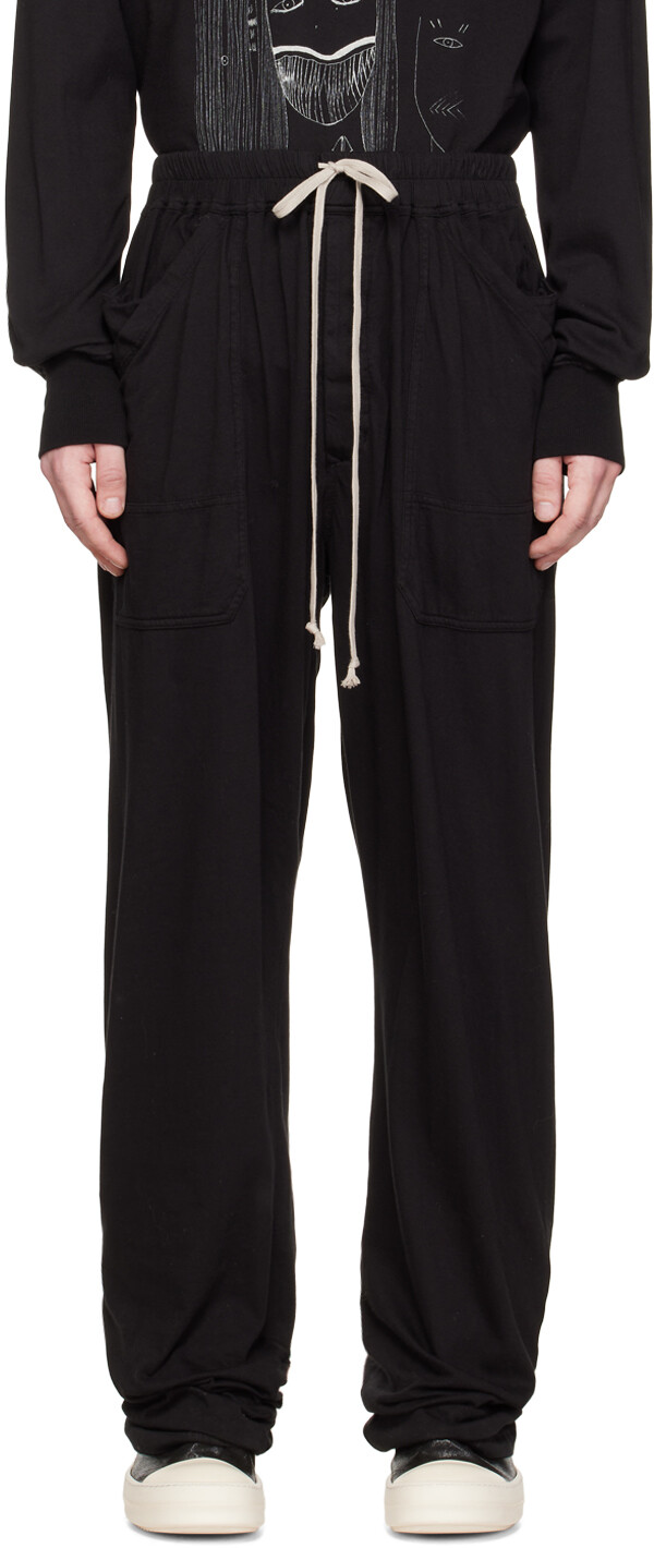 

Черные брюки для отдыха с кулиской Rick Owens Drkshdw