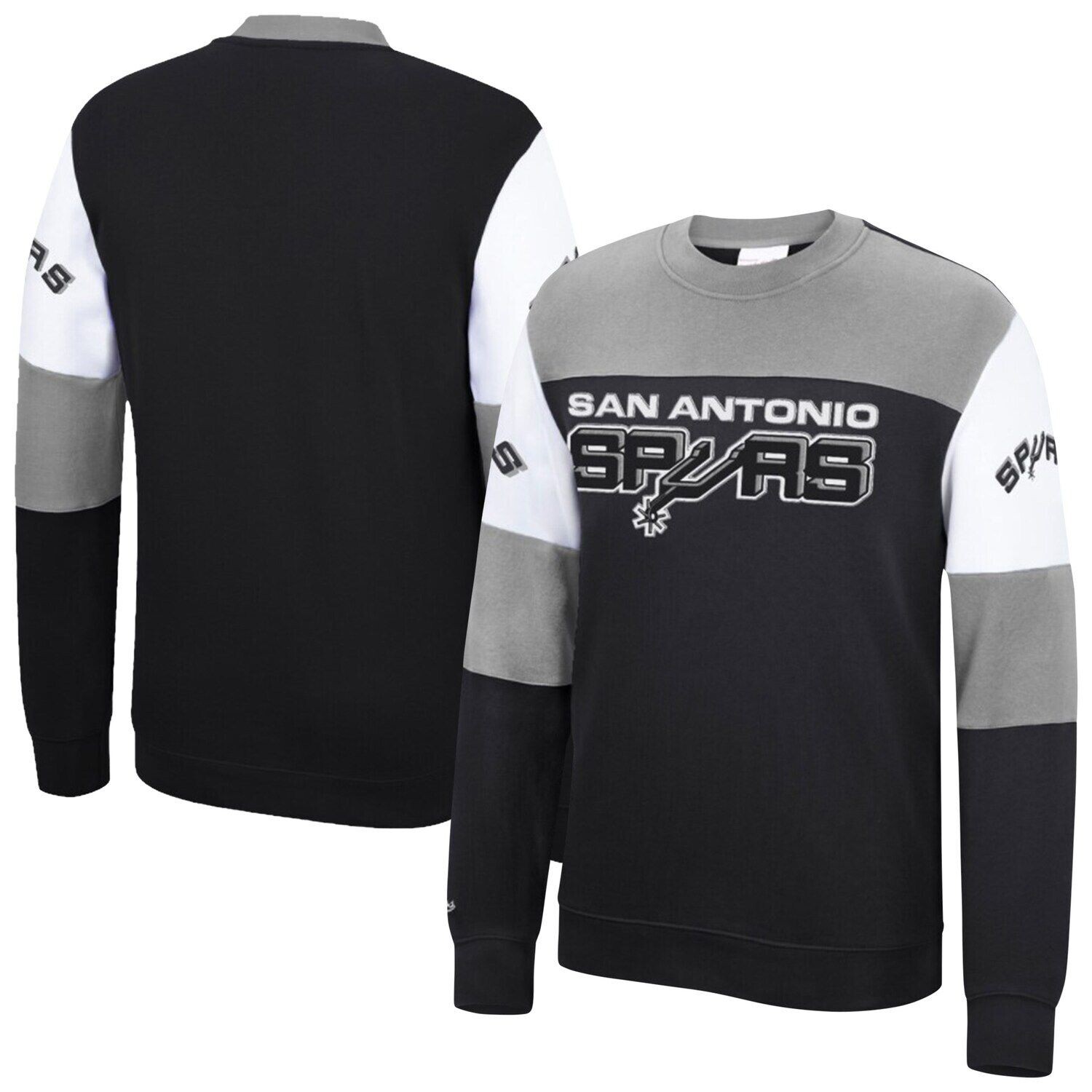 

Мужской черный флисовый пуловер Mitchell & Ness San Antonio Spurs Perfect Season, толстовка