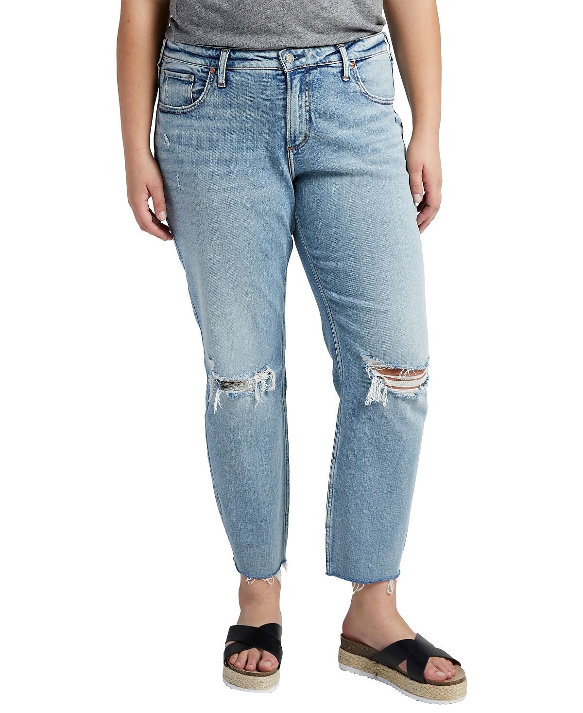 

Узкие джинсы beau средней посадки больших размеров Silver Jeans Co.