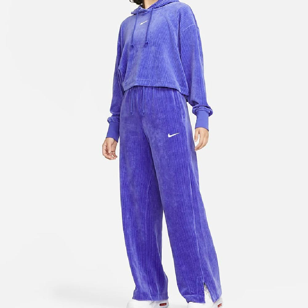 

Спортивные брюки Nike Velveteen High-Waisted Wide-Leg, фиолетовый