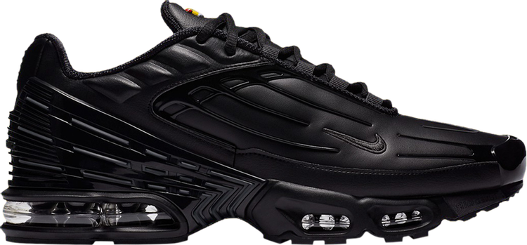 Кроссовки Nike Air Max Plus 3 Leather 'Triple Black', черный