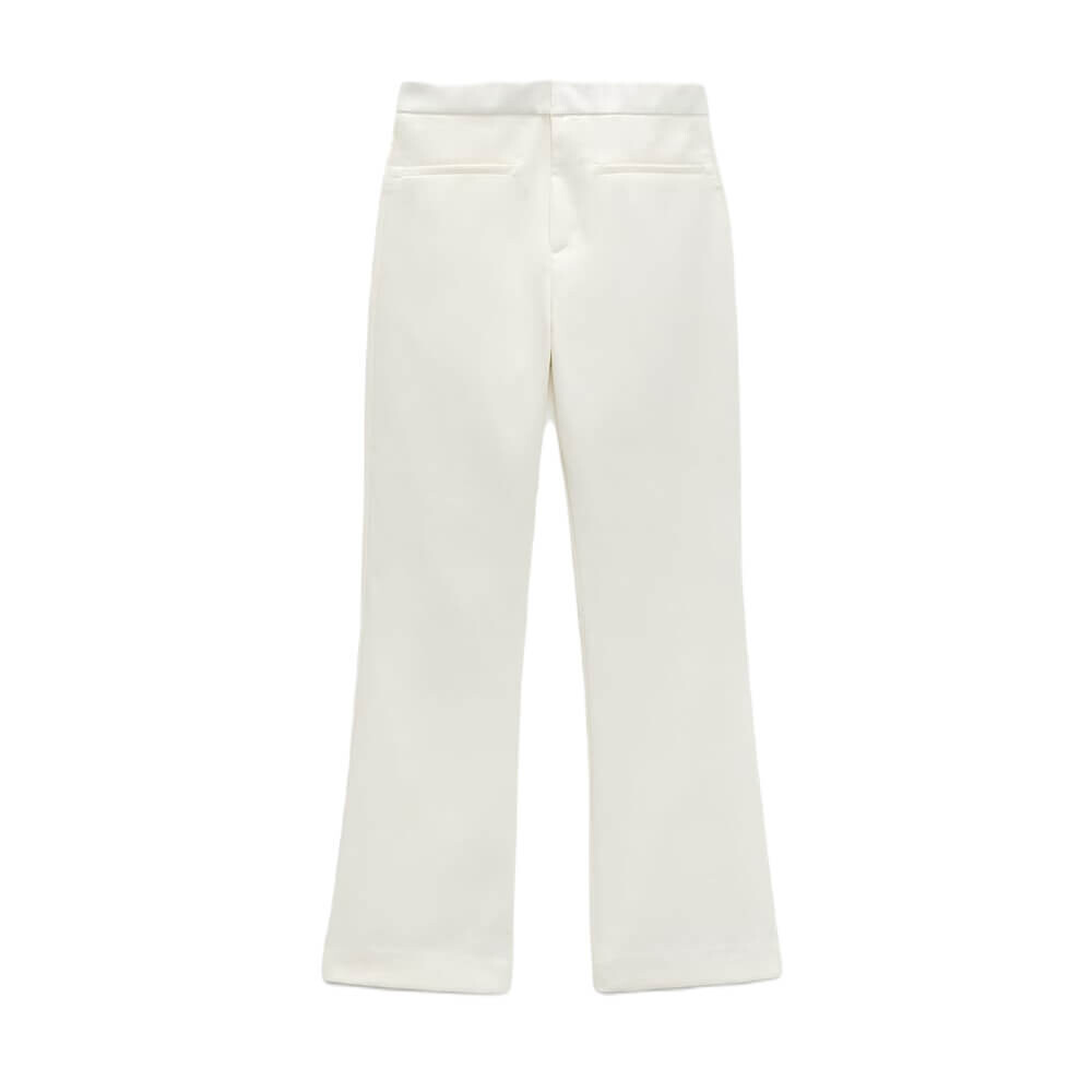 

Расклешенные брюки Zara, молочный, Белый