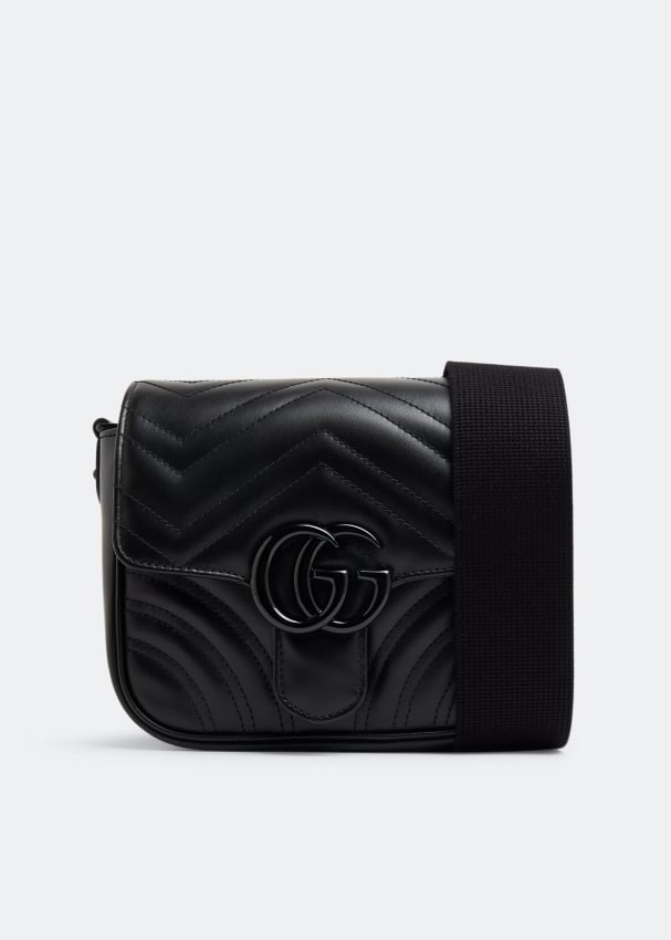 Сумка GUCCI GG Marmont mini shoulder bag, черный сумка gucci deco mini shoulder bag черный