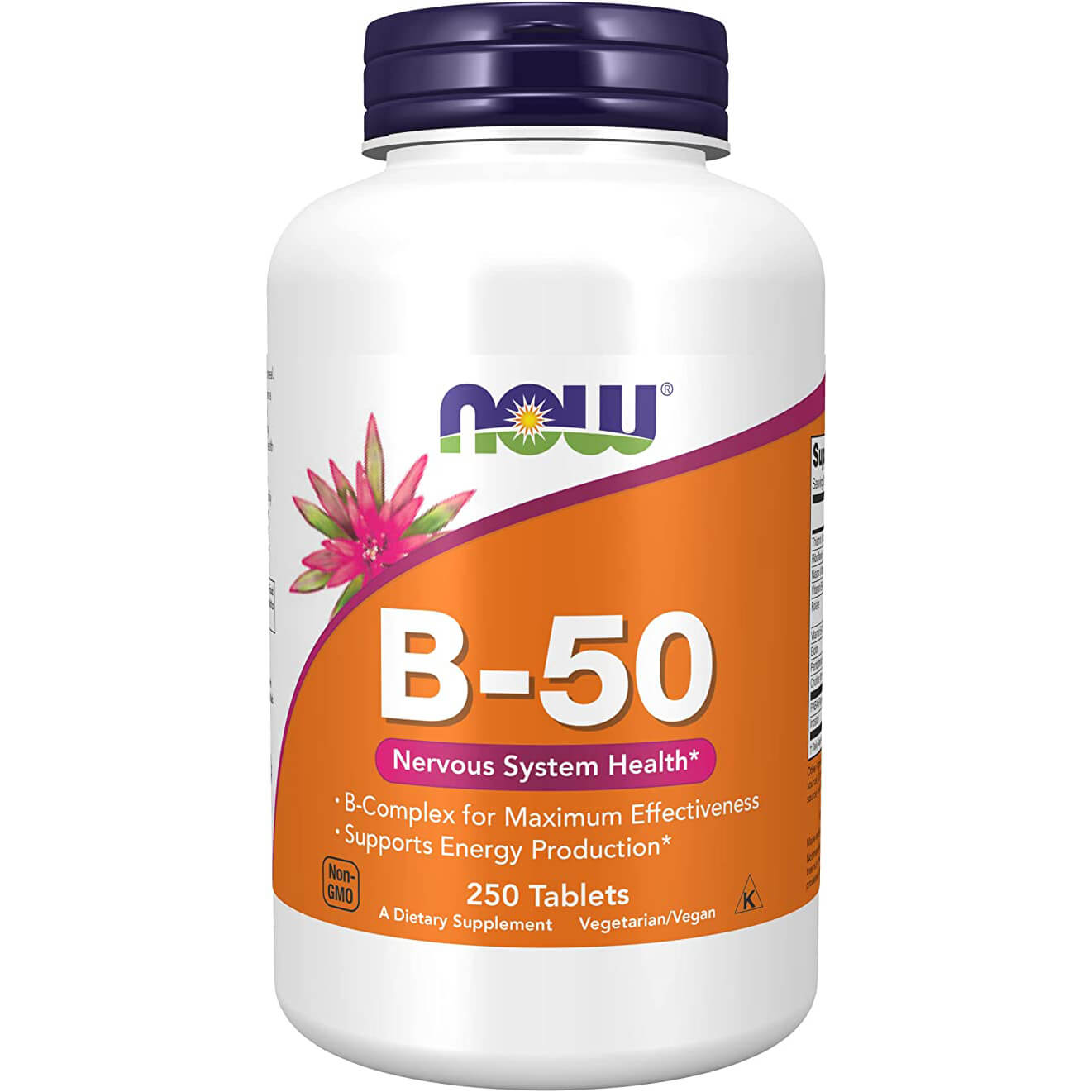 Комплекс витаминов B-50 Now Foods, 250 таблеток бад для поддержки иммунитета здравсити витамины b2 b3 b5 в таблетках 30 шт