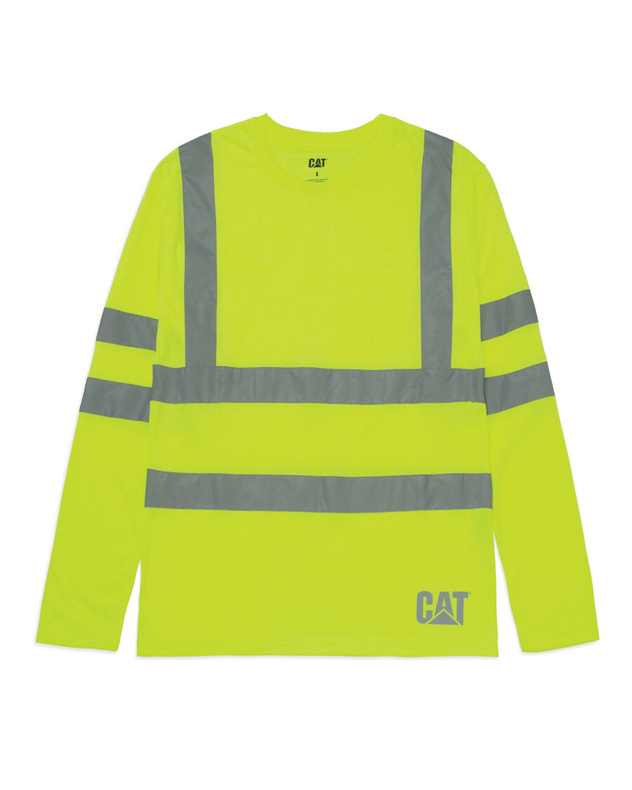

Мужская футболка Hi-Vis Class III с длинным рукавом CAT, яркий желтый