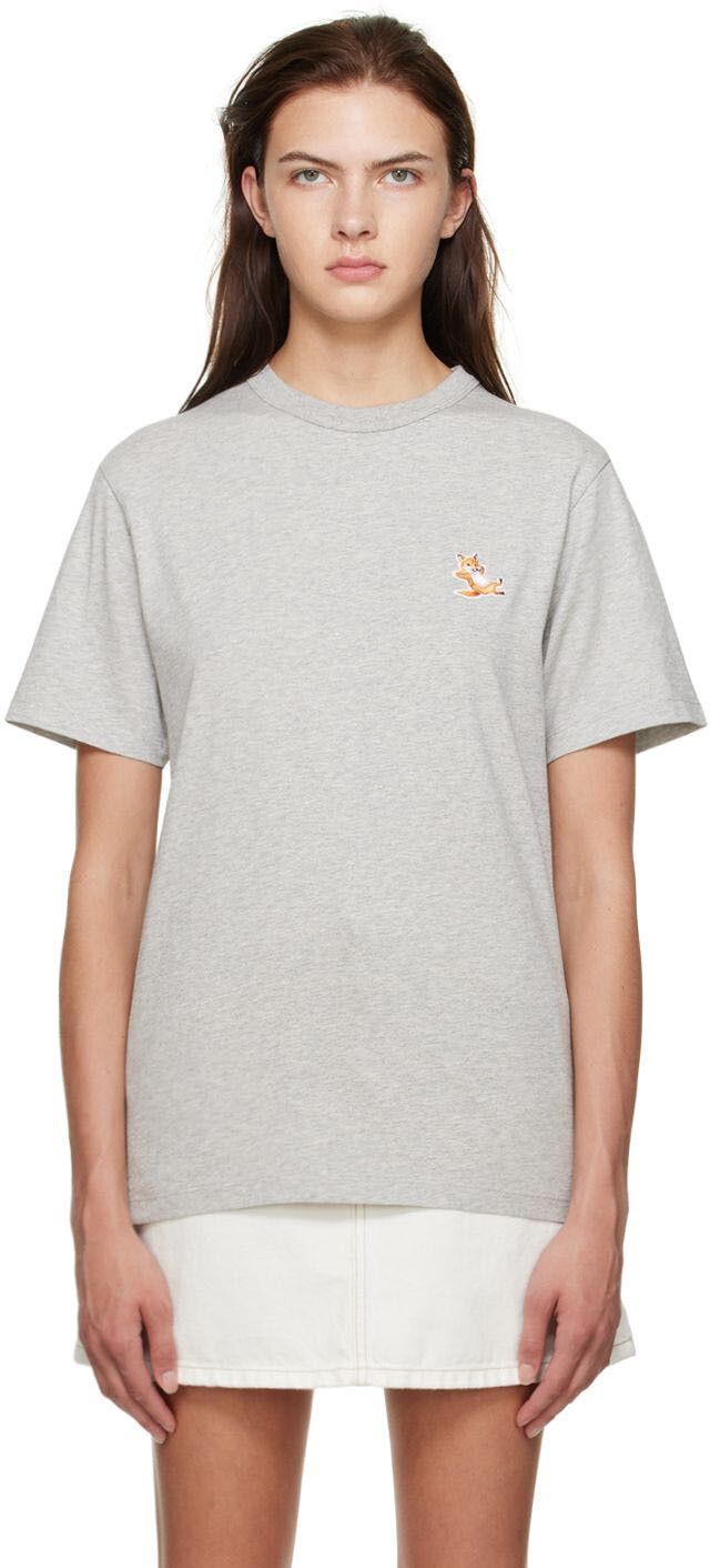 

Серая футболка Chillax Fox Maison Kitsuné, Серый