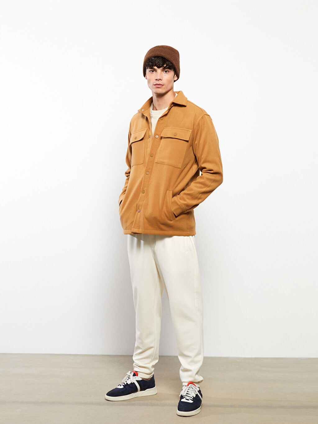 

Удобная мужская куртка-рубашка с длинным рукавом LCW Casual, Коричневый
